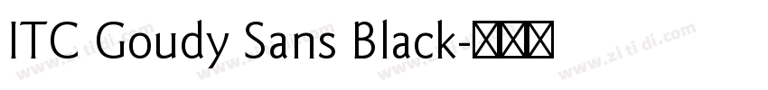 ITC Goudy Sans Black字体转换